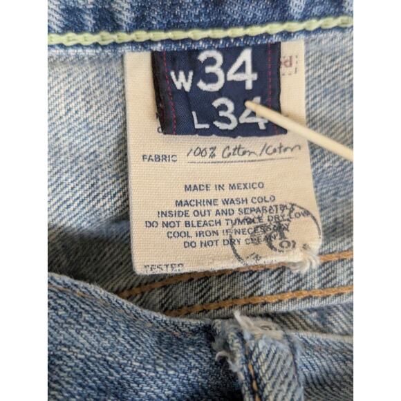 Vintage Abercrombie and Fitch Mens Jeans Baxter 34 x34 Low rise/slim Waist 36" - Picture 9 of 16